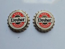 Coppia Tappi A Corona Inutilizzati D'epoca Birra Dreher Pilsener Marchio "Cci"