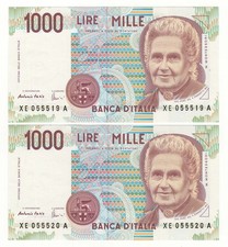 LOTTO X2  1000 LIRE MONTESSORI