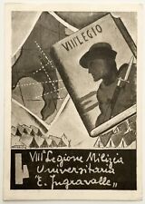 CAMICE NERE VIIIa LEGIONE MILIZIA UNIVERSITARIA INGRAVALLE BARI CARTOLINA CC.NN.