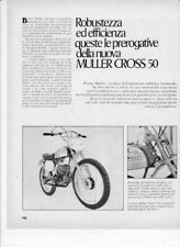 PUBBLICITA'  ADVERTISING MOTO MULLER CROSS  50 1973 MOTOITALIANE MOTOCROSS EPOCA