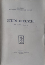 Istituto di Studi Et - Studi etruschi. Vol.XXXIX (Serie II). Dall'indice:Parte I