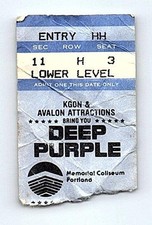 Deep Purple Biglietto Del