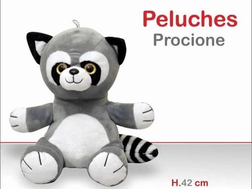 Peluche pupazzo procione 42cm - peluche,