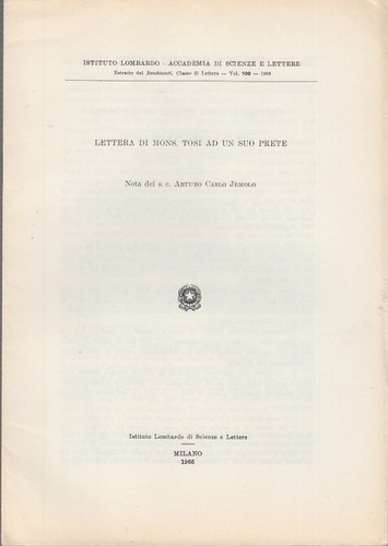 Diritto lettera mons tosi - diritto, di