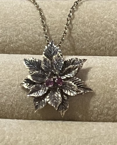 Collana poinsettia rubino - poinsettia,
