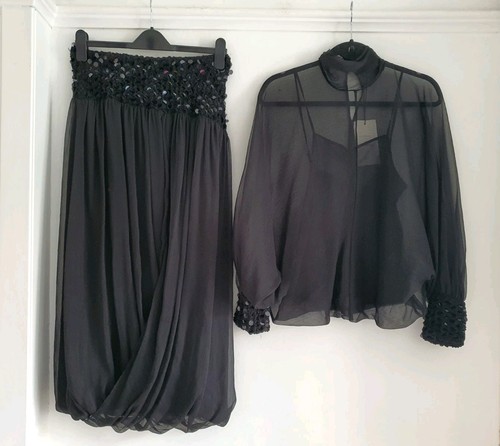 Maxi gonna zara nera - gonna, chiffon