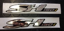 2 ADESIVI resinati 3D cromo SCRITTA compatibile  per SCOOTER HONDA SH 150i