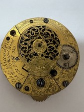 Movimento Antico  orologio 1700-1800 cesellato a mano Inglese