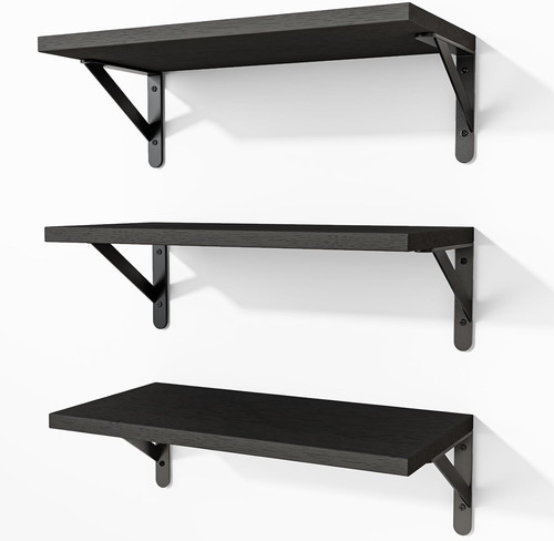 Scaffali neri parete - scaffali,