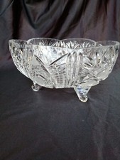 Portafrutta centrotavola in cristallo di Boemia vintage