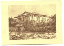 A748 - Fiumetto di Forte dei Marmi  Villa Bertoli  acquaforte di Romano Cosci