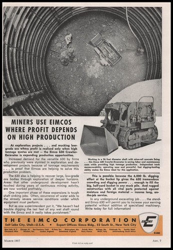 1957 eimco salt lake - salt, utah