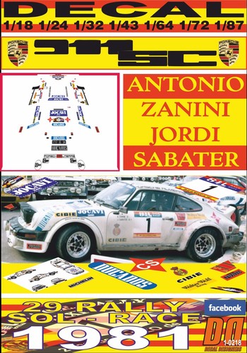 Decal porsche 911 zanini - decal, a.zanini