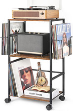 Porta Giradischi Vinili, Rotolando Tavolini Con Grande Porta Vinili, Espositore 