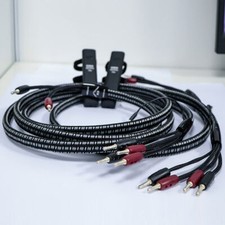 Coppia Cavo Filo Altoparlante K2 con 72V DBS Argento Banana Vanga Spina Cavo Bifilo