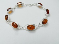 Bracciale ambra argento 925
