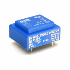 Trasformatore EI30 0,5VA primario 230V secondario 18V ERA BV030-7200.0