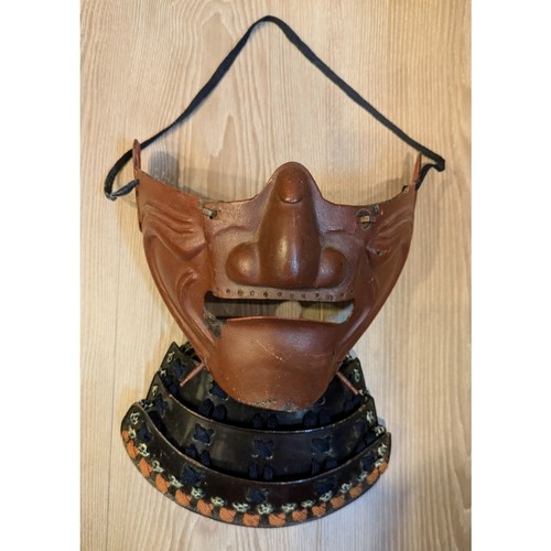 Edo period samurai menpo mask - samurai,