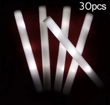 30 Bastoni Di Schiuma Illuminati Per Feste Party Compleanno Nozze Bianco