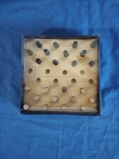 Gioco Dama Portatile Da Viaggio Legno Vintage Pezzi Ad Incastro 