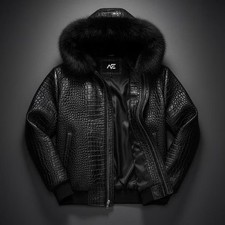 Giacca uomo nera vera pelle UK