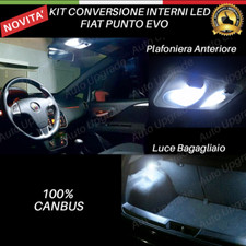 KIT FULL LED LAMPADE INTERNI LED PER FIAT PUNTO EVO ANTERIORE + BAGAGLIAIO 6000K