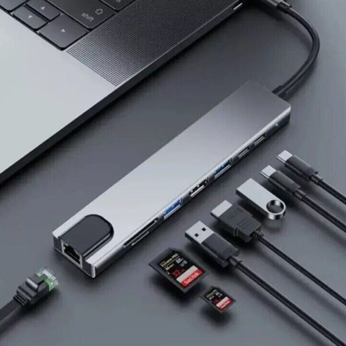 Hub usb 8in1 - usb-c, 4k