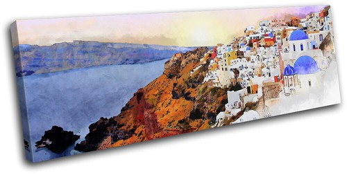 Santorini greece watercolour - greece,