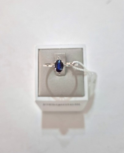 Anello solitario con zaffiro - solitario,