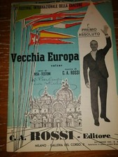 C. A. ROSSI AUTOGRAFO ORIGINALE su SPARTITO 17 x 24 cm SIGNED CARLO ALBERTO ITA