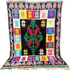Tappeto vintage marocchino azilal fatto a mano berbero area geometrica...