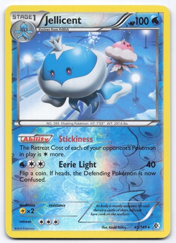 Carta pokemon rara jellicent - rara,