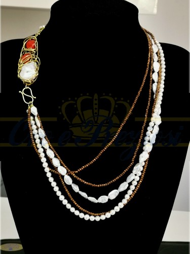Collana con perle ematite - perle,,