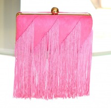 Pochette donna rosa fucsia oro