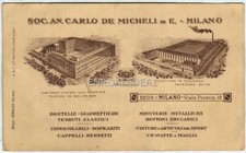 MILANO CARLO DE MICHELI GIARRETTIERE IMPERMEABILI BOTTONI PUBBLICITARIA ANNI 20
