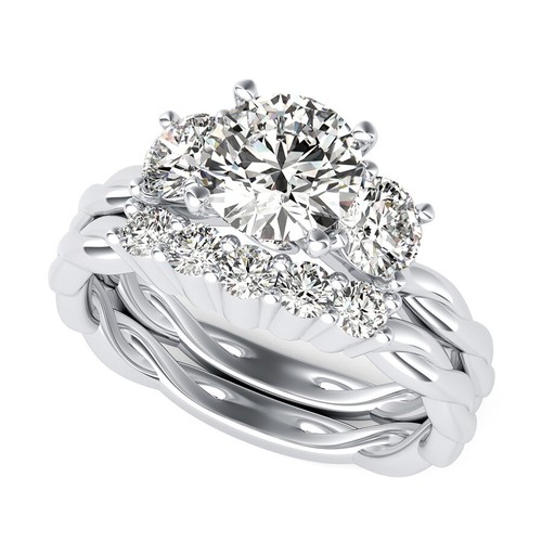 Anello fidanzamento tre - di, a