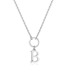 Collana Lettera B Acciaio