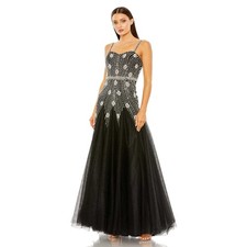 Abito bustier Mac Duggal nero