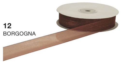Nastro organza borgogna 10 - in,