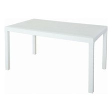 BICA Tavolo da Giardino in Plastica Tavolo da Esterno Bianco 9094 Houston