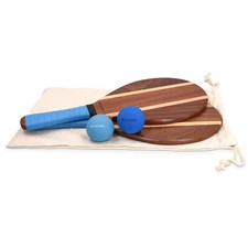 Set Racchettoni da Spiaggia Legno con Palline Racchette Beach Tennis Coppia
