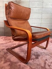 poltrona pelle Poang Ikea  vintage anni 90 Noboru Nakamura