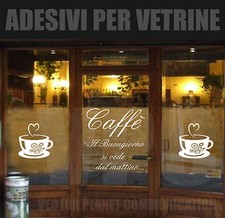 wall stickers tazza bar caffe' caffè vetrofanie  adesivi per vetrine muri a0615