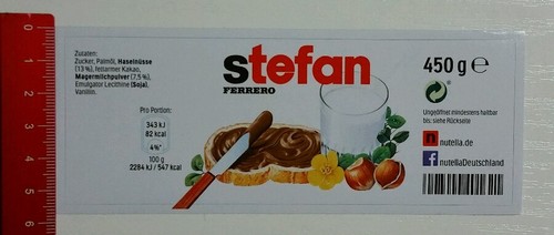 Adesivo sticker vetro nutella - vetro,