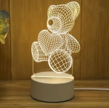 Lampada Da Comodino 3D Illusion Luce Notturna Regalo Di San Valentino 