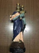 Antica Madonna con bambino in Gesso dipinto / Original Vintage