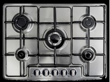 Piano cottura STAYLUX Incasso a Gas 5 fuochi 70 cm colore acciaio Inox M7-50BTF