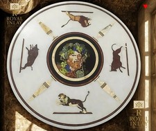 Tavolo mitologico intarsiato