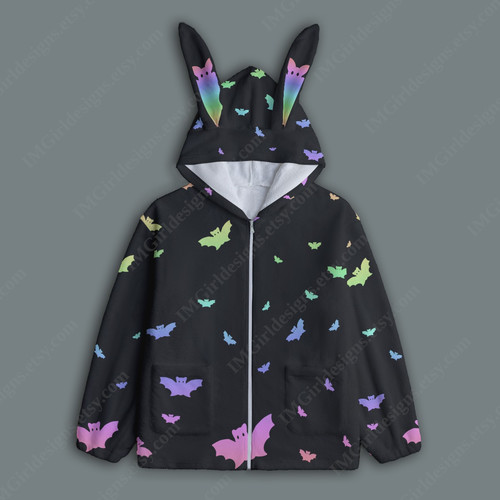 Felpa con cappuccio bunny ear - bunny,