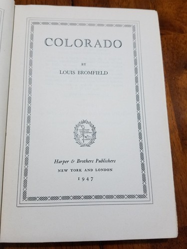 Colorado louis bromfield - by,